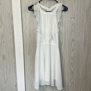 Loveriche Medium white sleeveless dress. Layered top and bottom